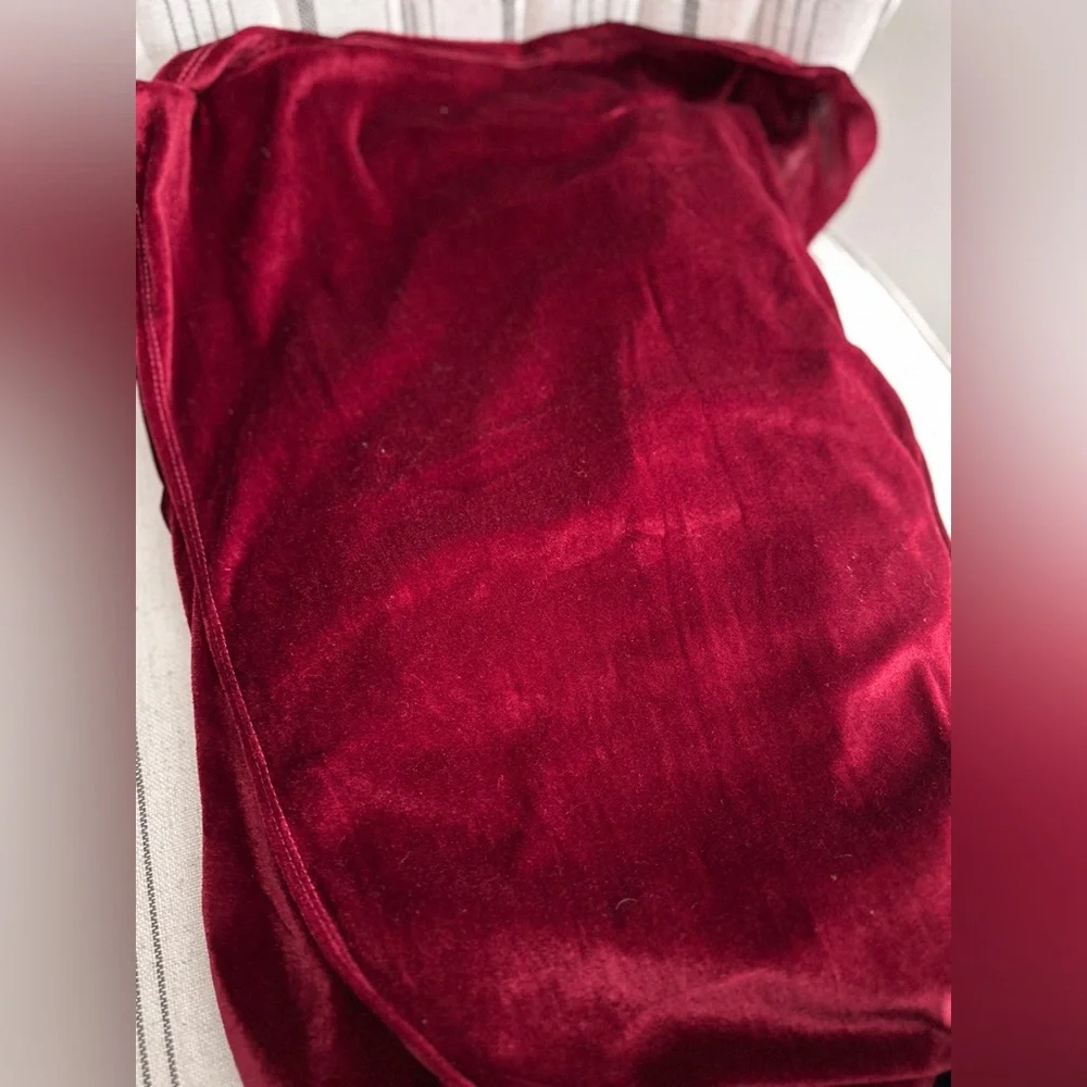 King Red velvet robe with Faux Fur Collar adult small